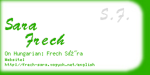sara frech business card